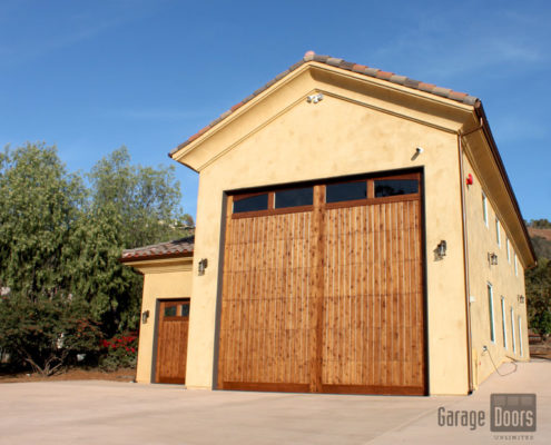 Stain Grade Custom Garage Doors
