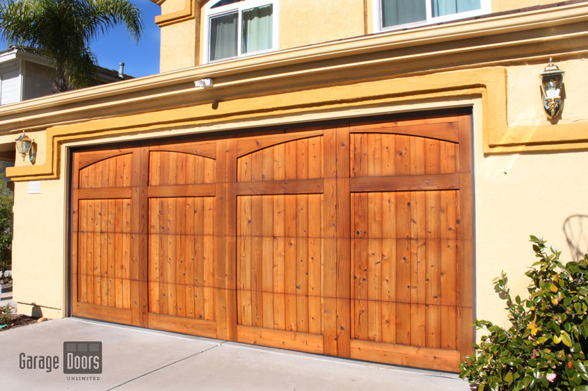Stain Grade Custom Wood Garage Doors, Garage Doors Mission Style
